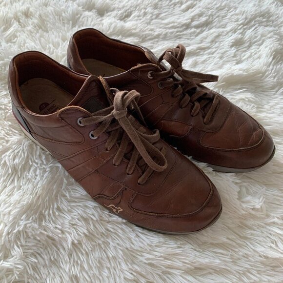 KangaROOS Leather Sneakers Men\'s Sz 45 EU 11 US Trainers Brown Shoes Spain $190‎ main image 7